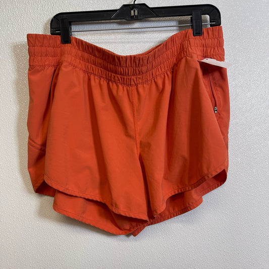 Athletic Shorts By Lululemon In Orange, Size: 18