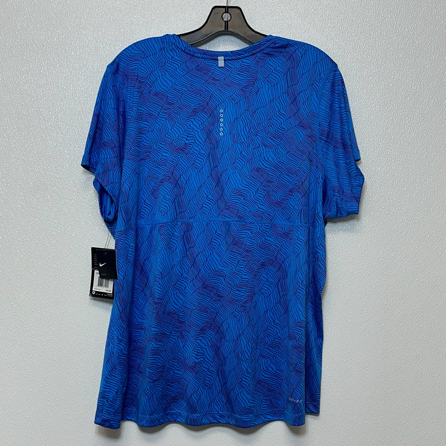 Athletic Top Short Sleeve By Nike Apparel In Blue, Size: 2x