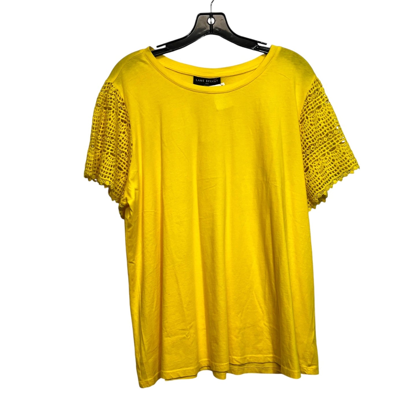 Top Short Sleeve By Lane Bryant O In Yellow, Size: 18