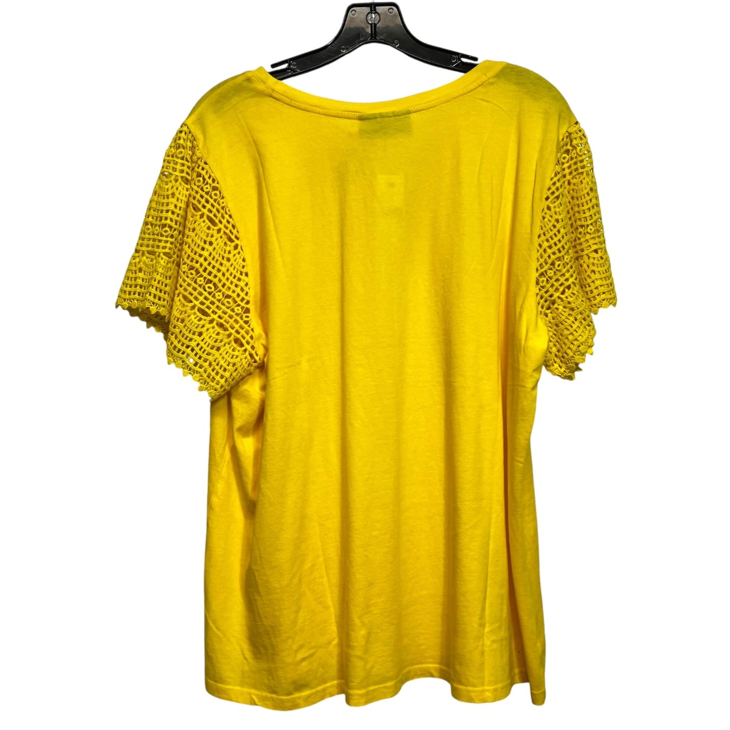 Top Short Sleeve By Lane Bryant O In Yellow, Size: 18