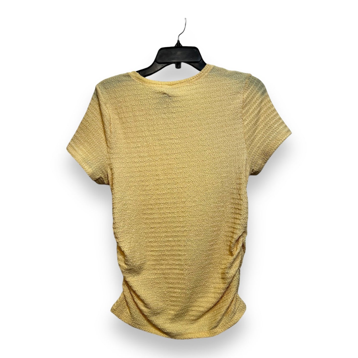 Top Short Sleeve By Loft O In Yellow, Size: L