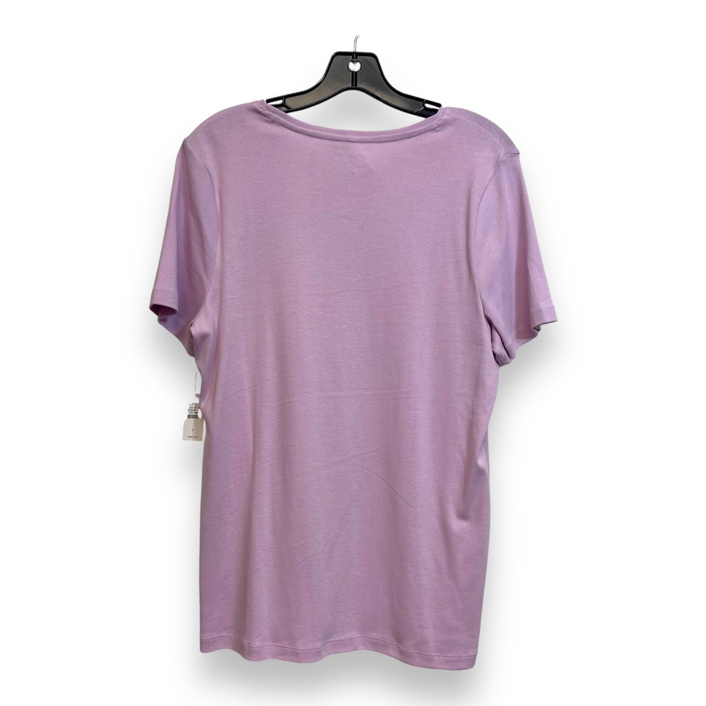 Top Short Sleeve Basic By Talbots O In Lilac, Size: L