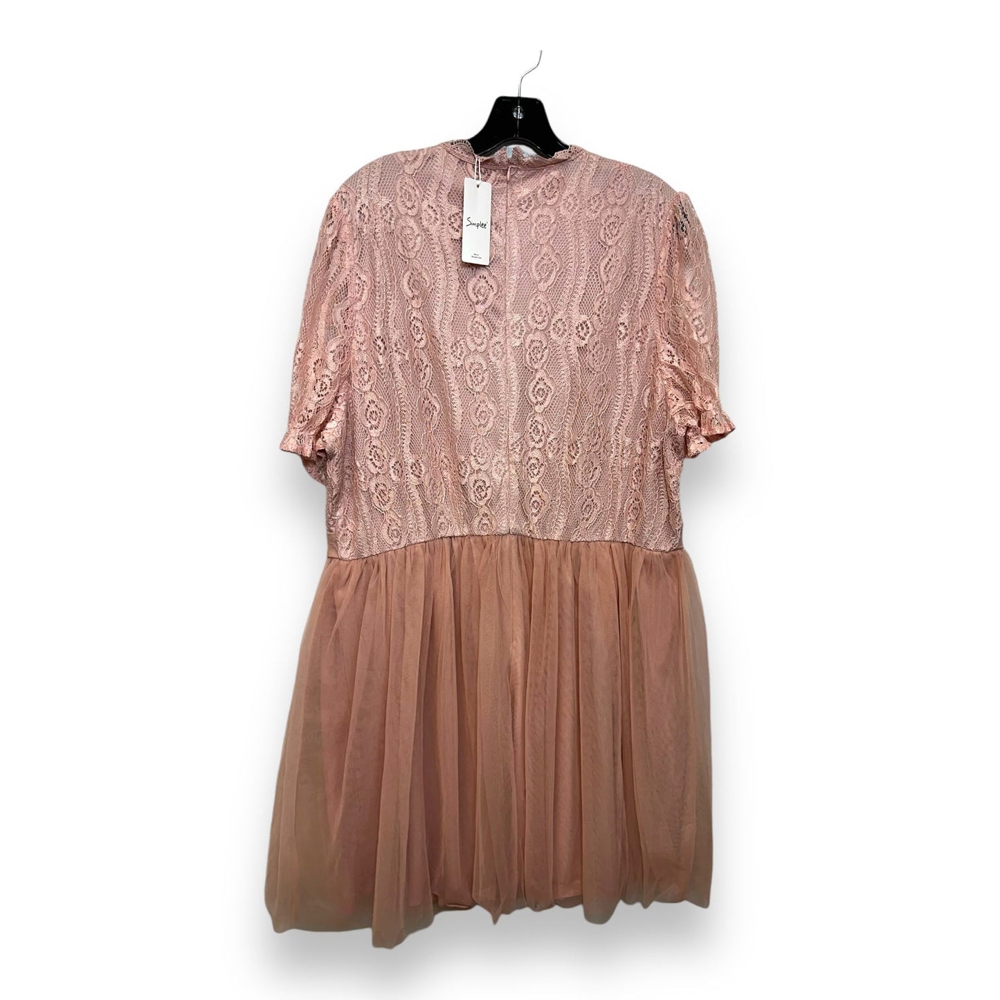 Dress Party Short By Clothes Mentor In Blush, Size: 3x