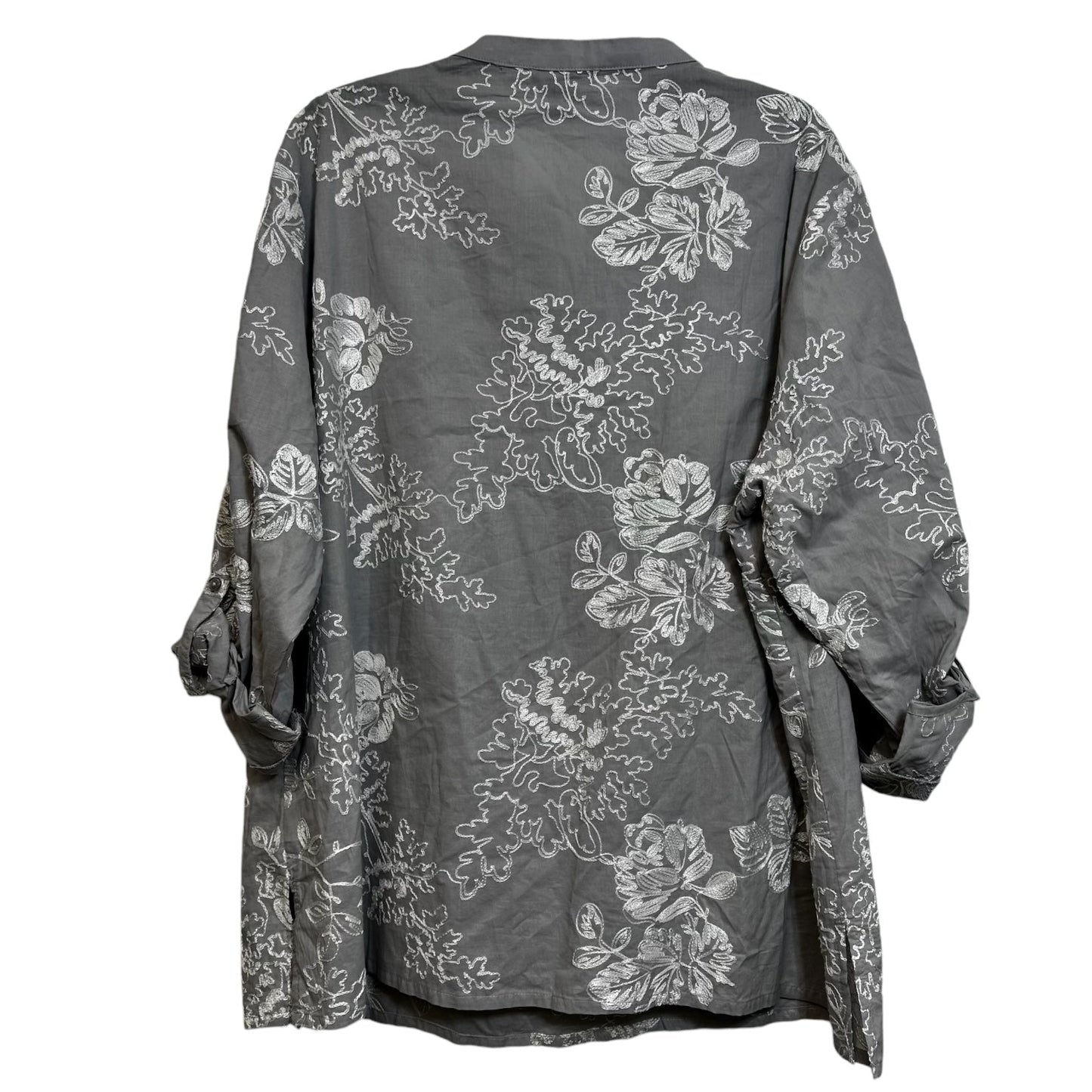 Top 3/4 Sleeve By Cynthia Rowley In Grey, Size: 2x