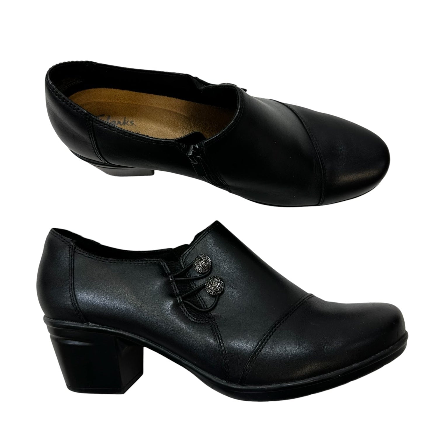 Shoes Heels Block By Clarks In Black, Size: 10