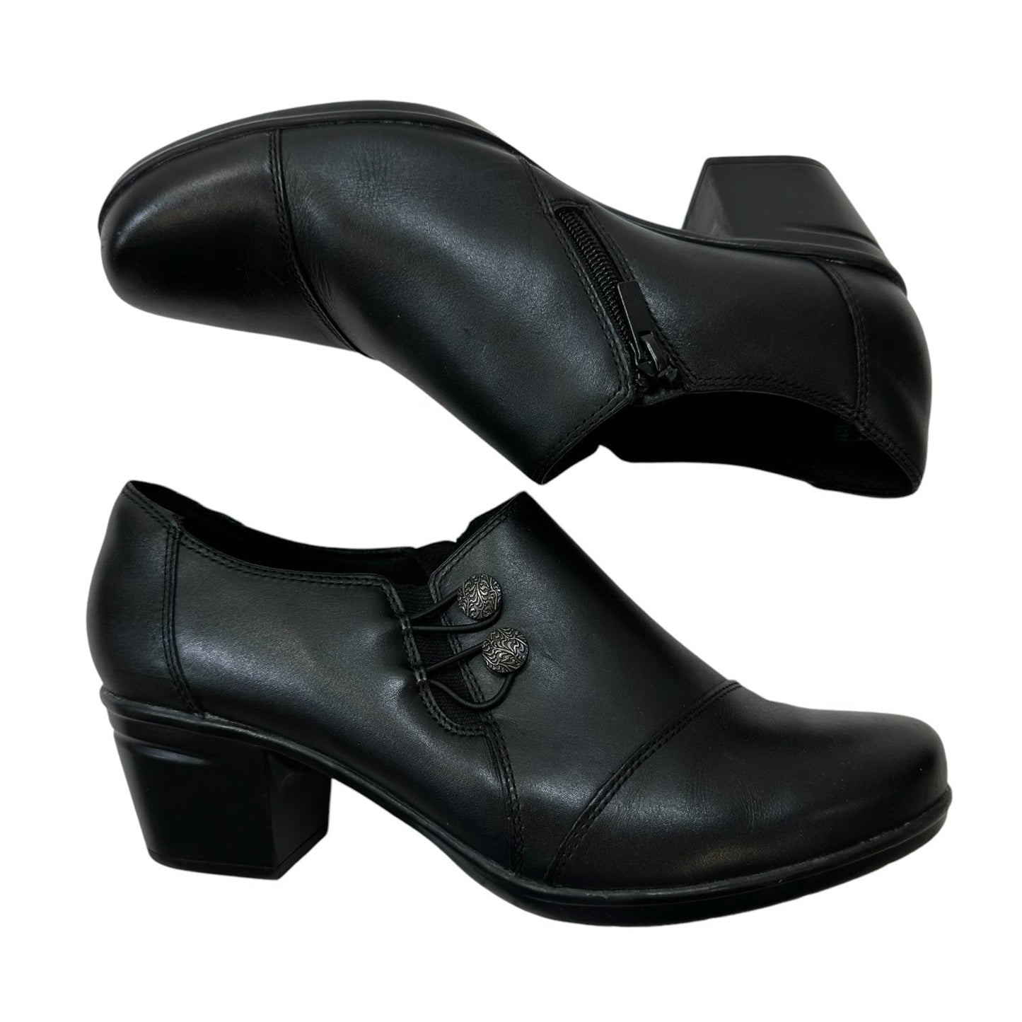 Shoes Heels Block By Clarks In Black, Size: 10