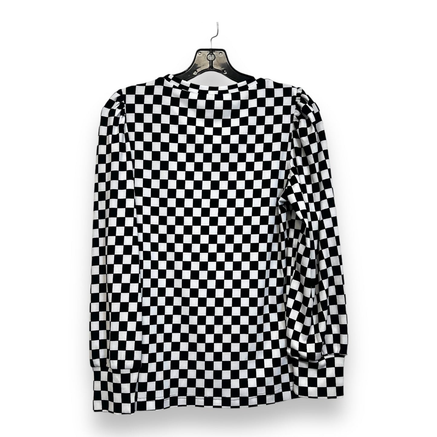 Top Long Sleeve By Jodifl In Checkered Pattern, Size: S