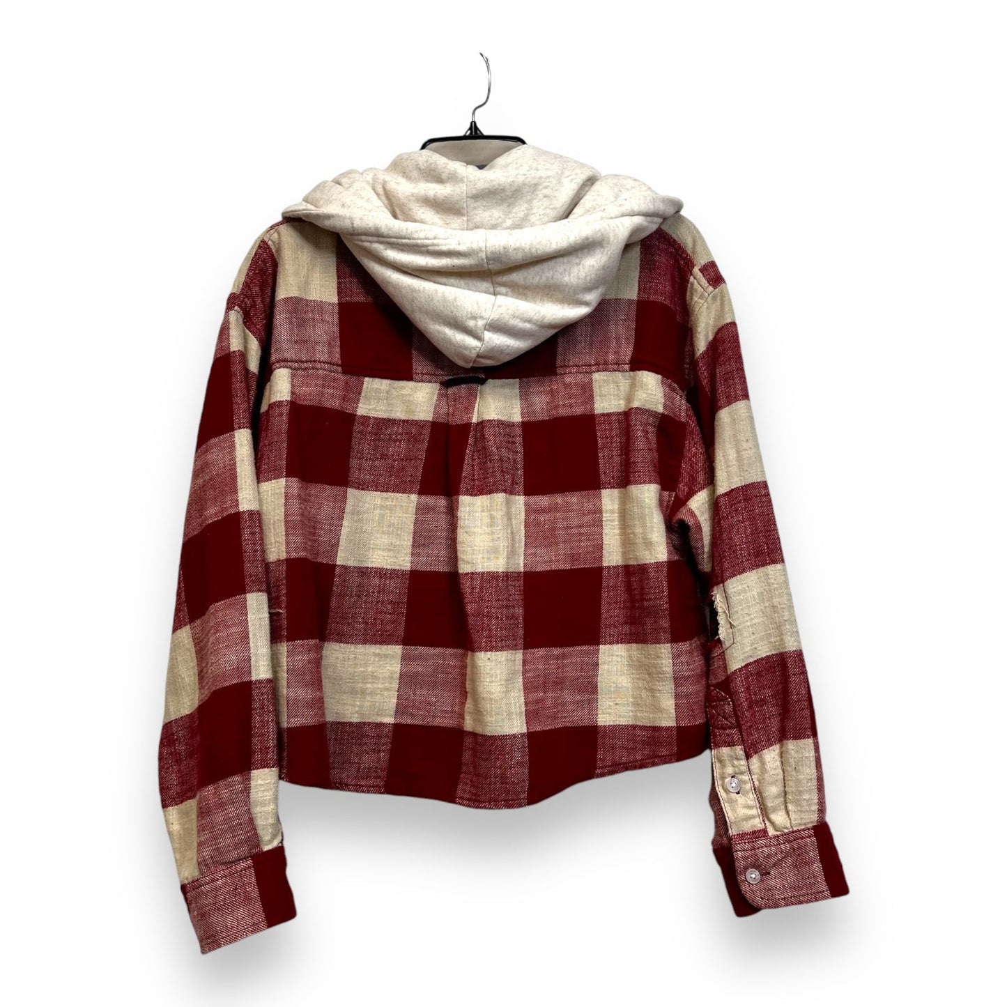 Top Long Sleeve By American Eagle In Plaid Pattern, Size: L