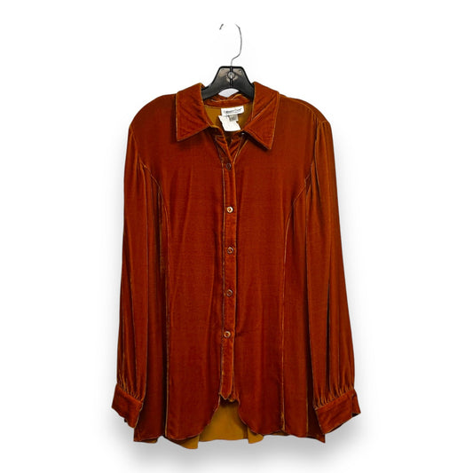 Top Long Sleeve By Coldwater Creek In Gold, Size: L