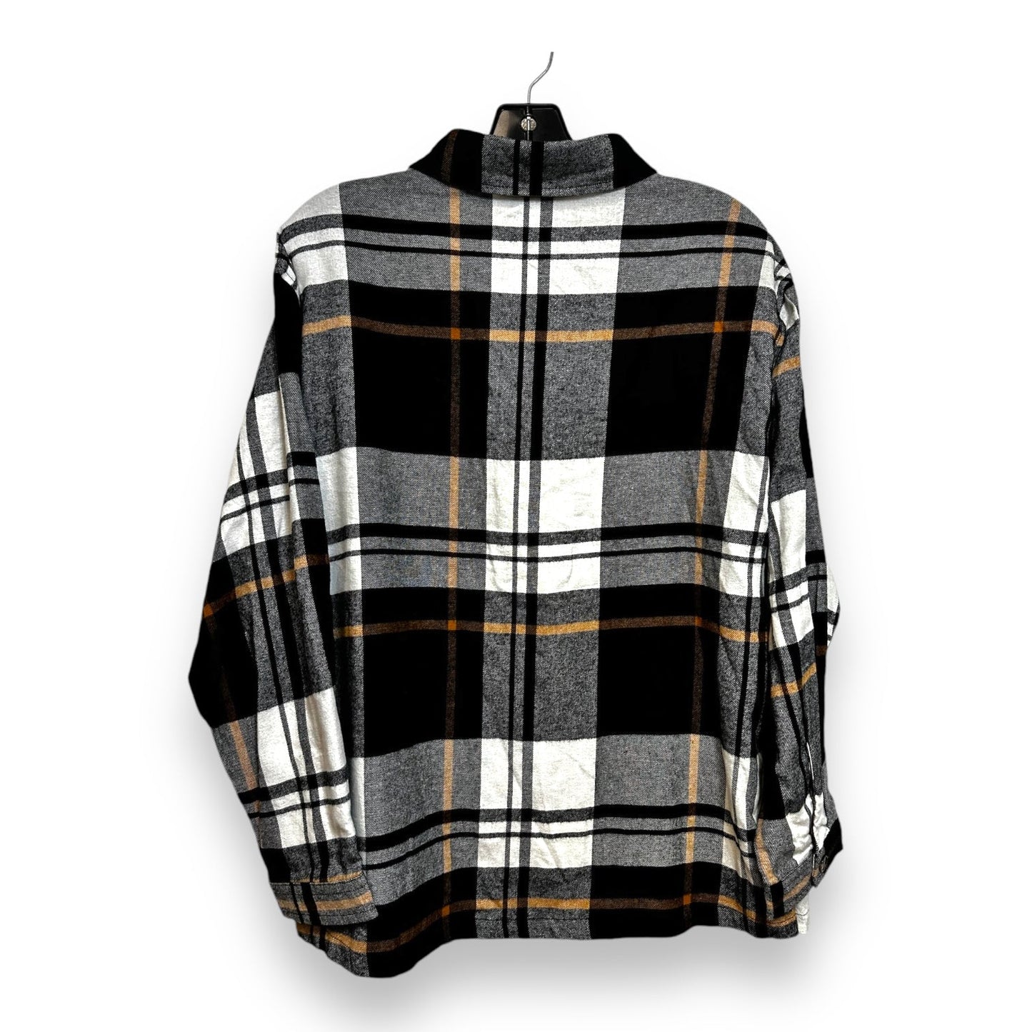 Top Long Sleeve By Cj Banks In Plaid Pattern