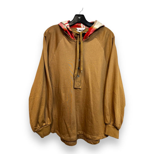 Sweatshirt Hoodie By Fantastic Fawn In Tan, Size: L