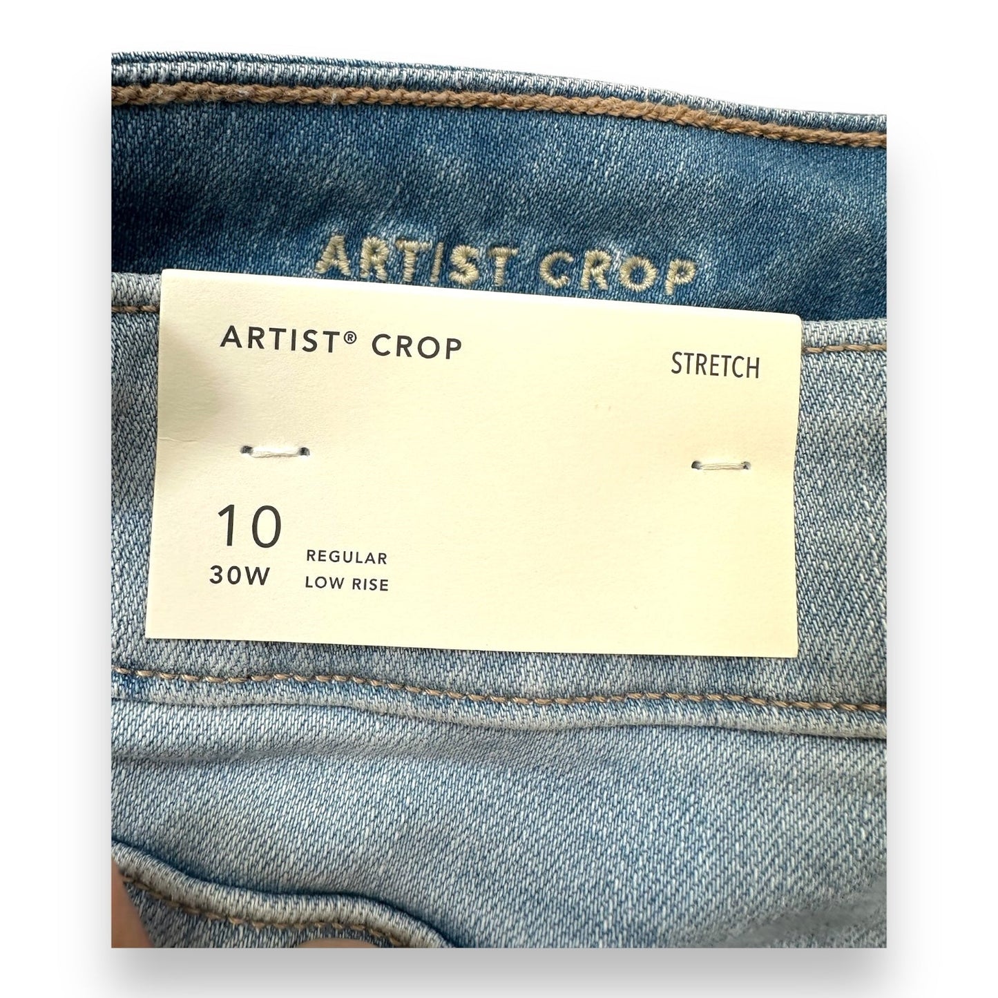 Jeans ARTIST® CROP By American Eagle In Blue Denim, Size: 10