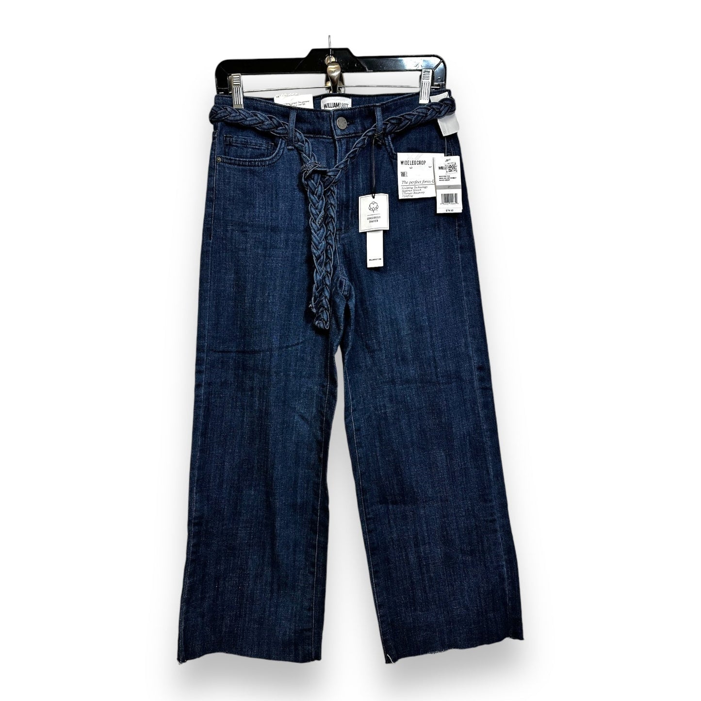 Jeans wide leg Cropped By William Rast In Blue Denim, Size: 4