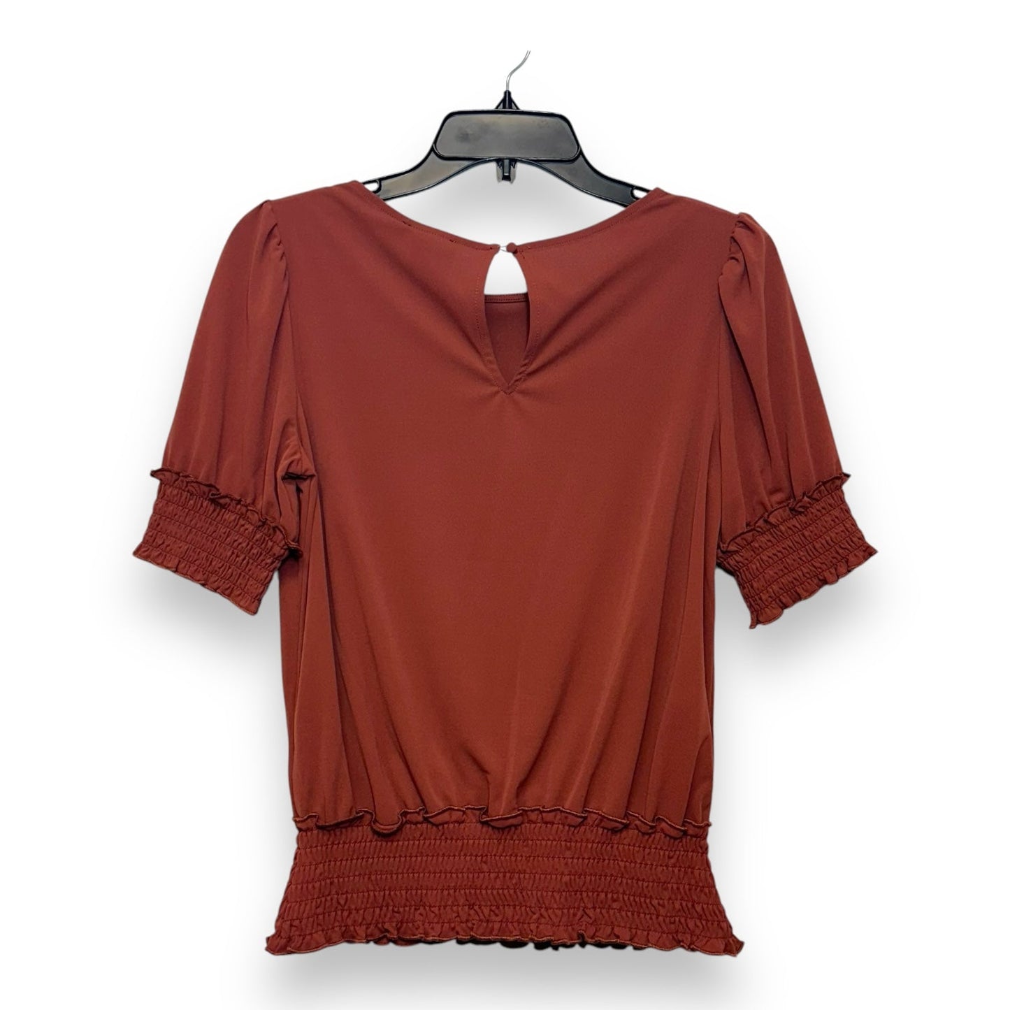 Top Short Sleeve Basic By Express In Bronze, Size: S