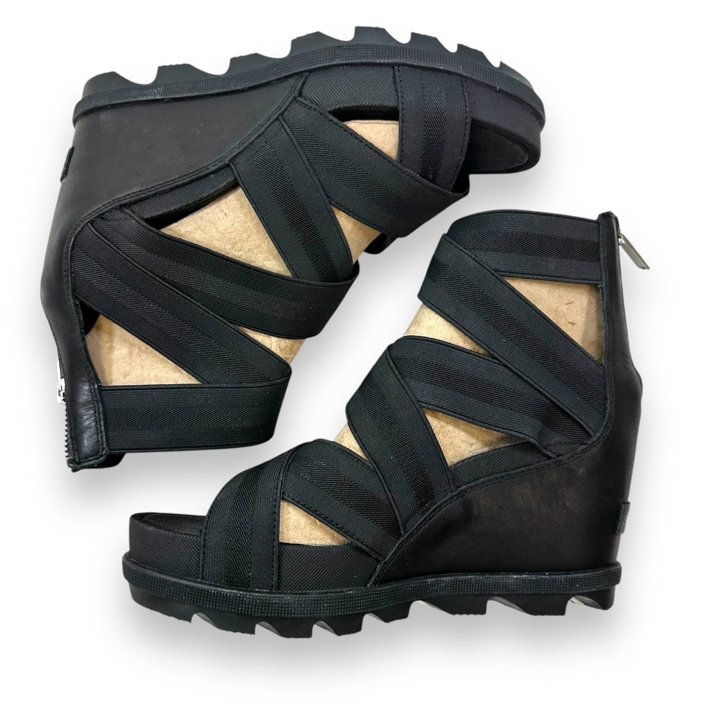 Shoes Heels Wedge By Sorel In Black, Size: 8