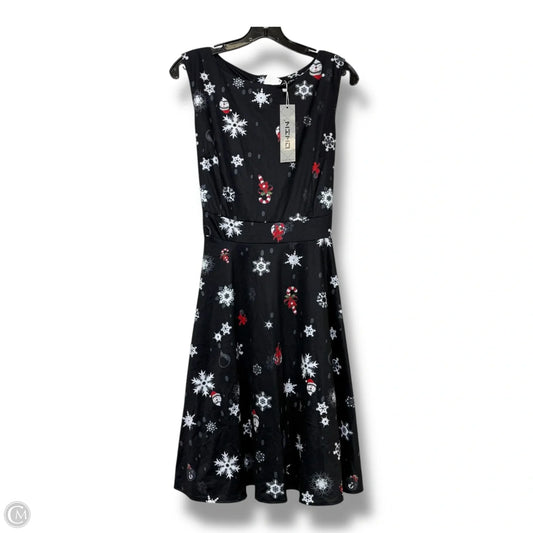 Holiday Christmas Dress Casual Midi By Clothes Mentor In Black, Size: L