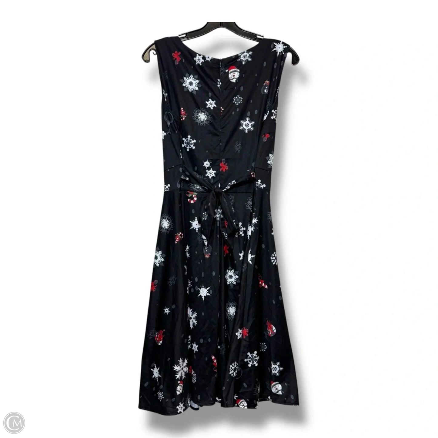 Holiday Christmas Dress Casual Midi By Clothes Mentor In Black, Size: L