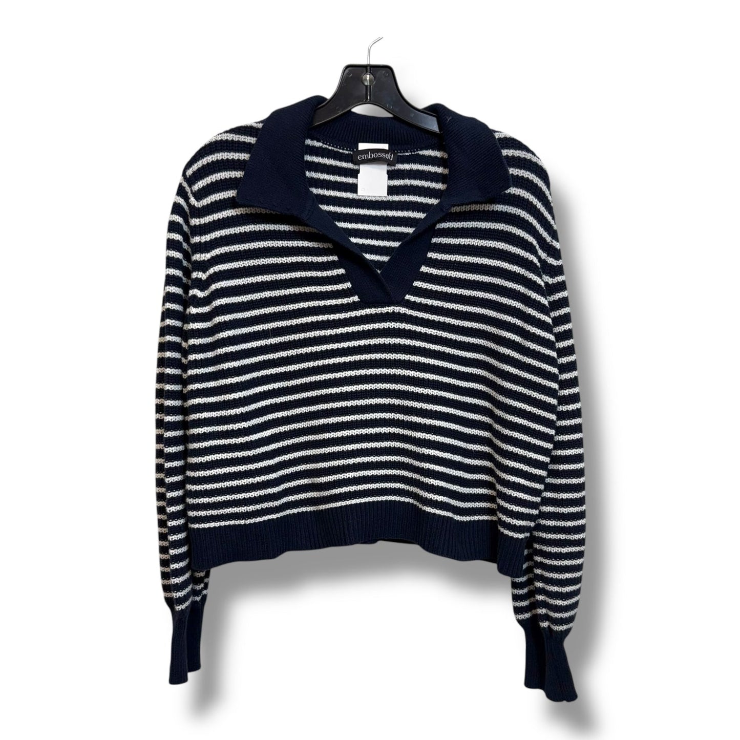 Sweater By Clothes Mentor In Striped Pattern, Size: M