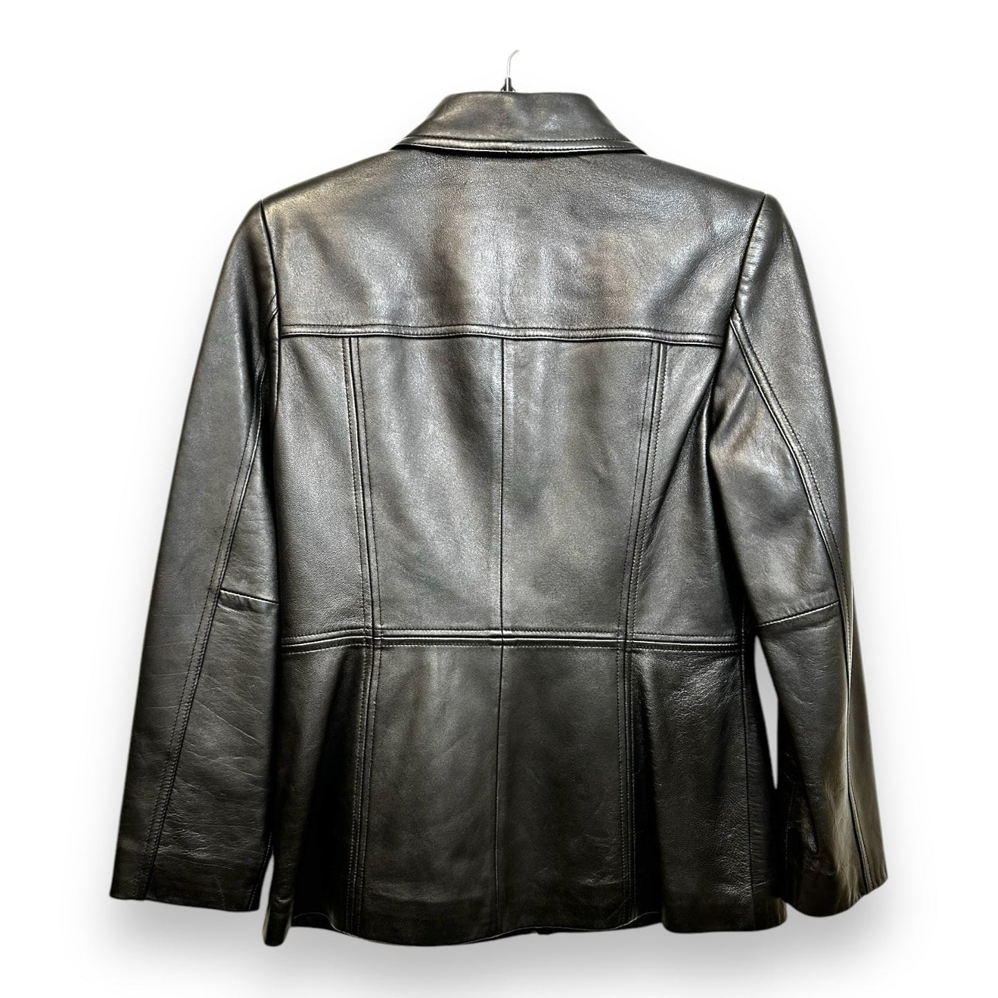 Jacket Leather By Valerie Stevens In Black, Size: Sp