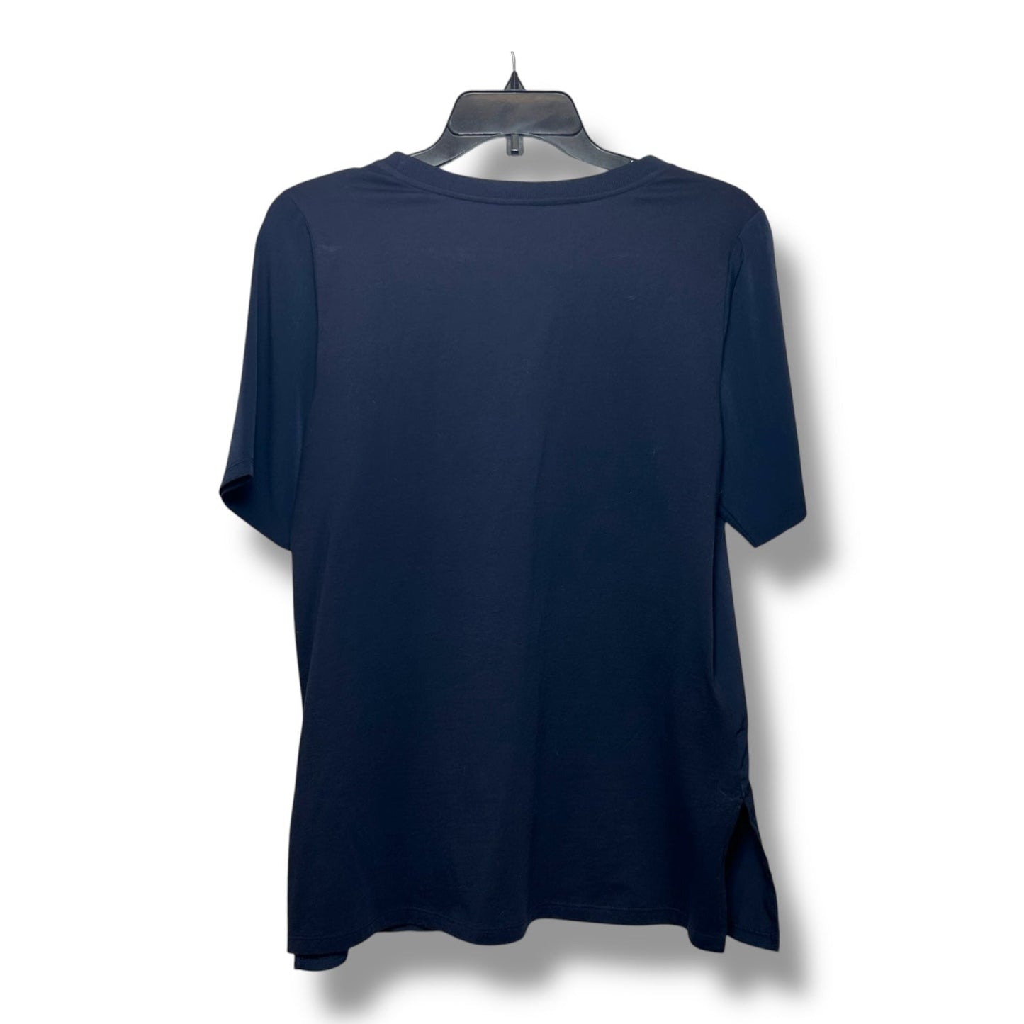 Top Short Sleeve By Ann Taylor In Navy, Size: M