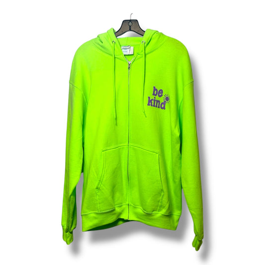 BE KIND Sweatshirt Hoodie By Clothes Mentor In Green, Size: L