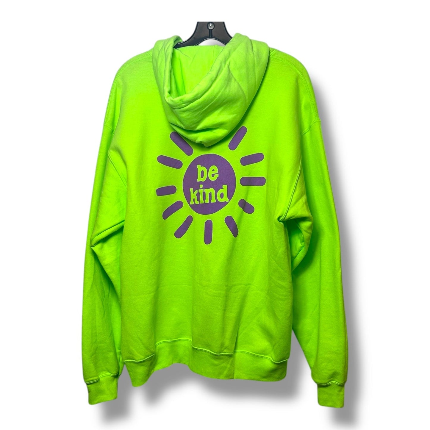 BE KIND Sweatshirt Hoodie By Clothes Mentor In Green, Size: L