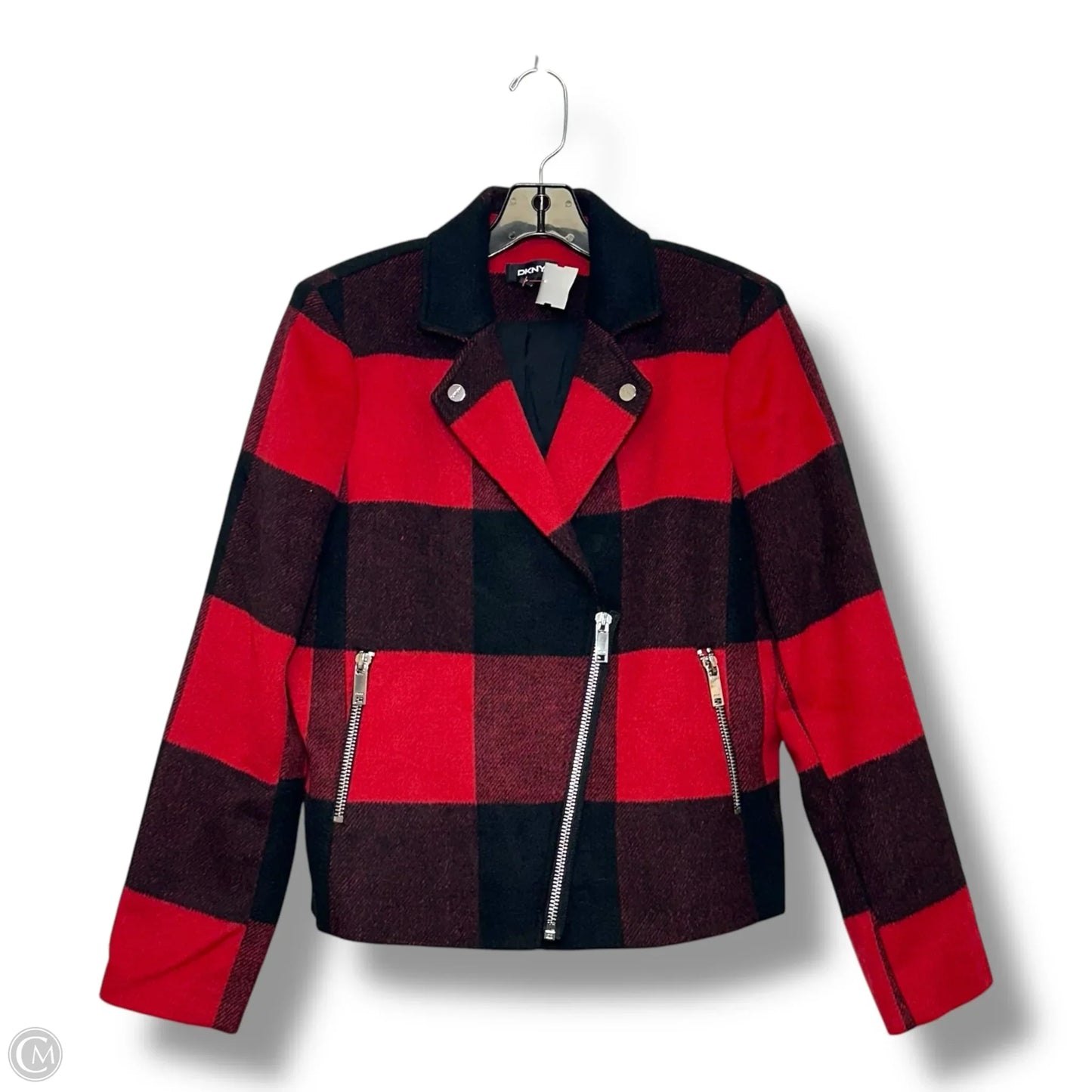 Jacket Fleece By Dkny In Red, Size: M
