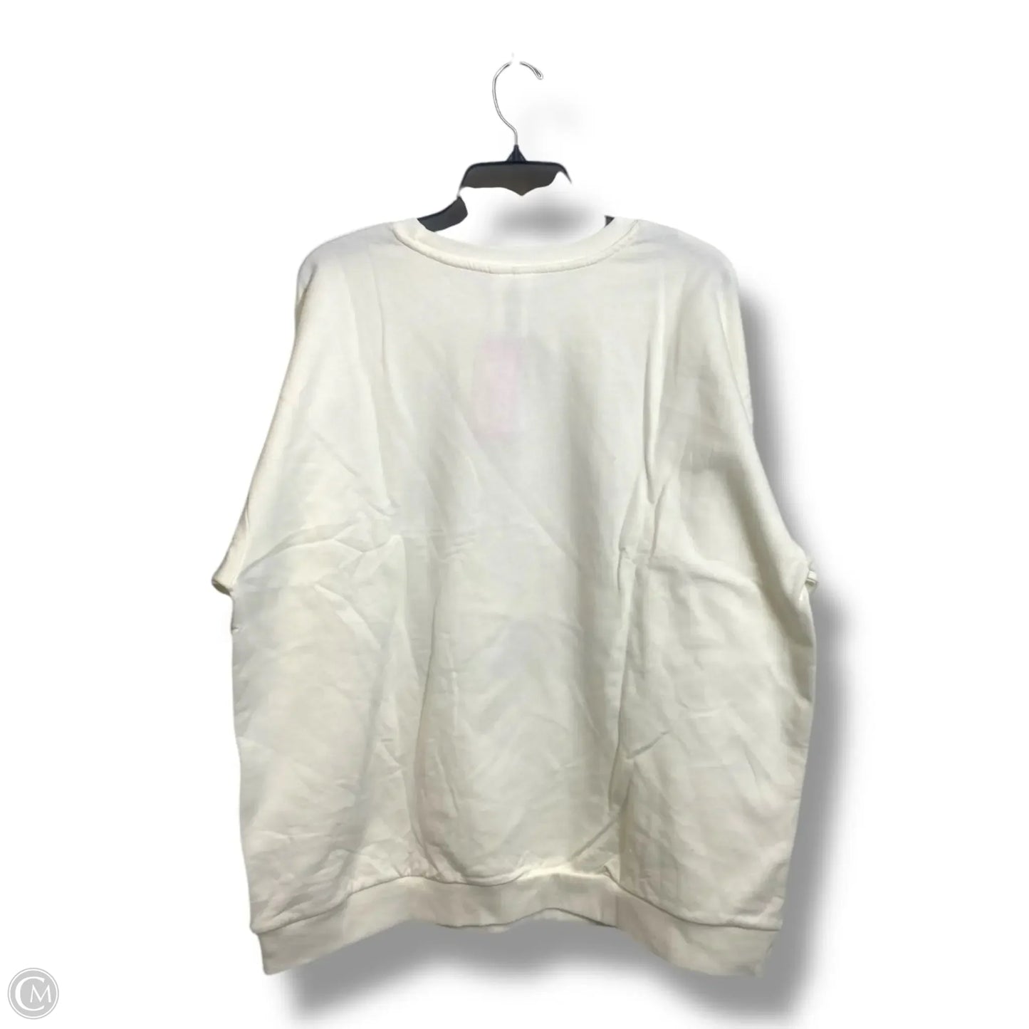 Sweatshirt Collar By Clothes Mentor In Ivory, Size: 2x