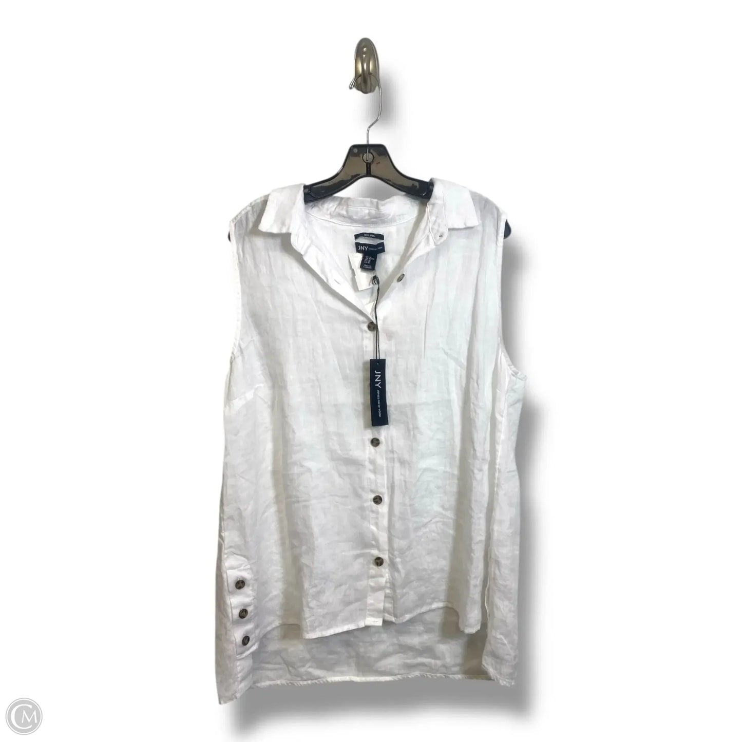 Top Sleeveless By Jones New York In White, Size: Xl