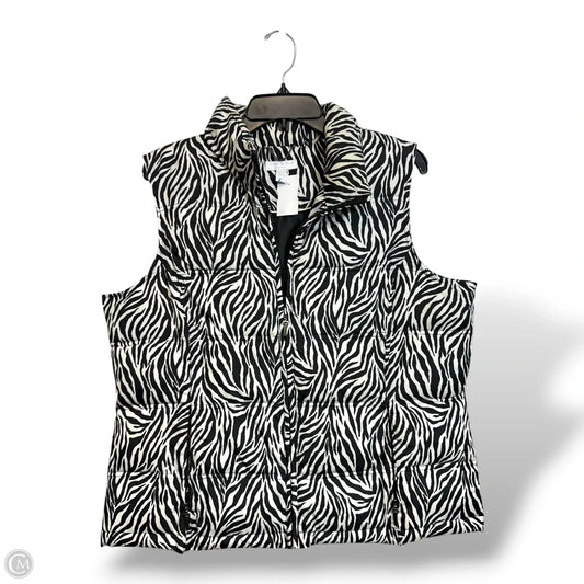 Vest Puffer & Quilted By Charter Club In Black & White, Size: Lp