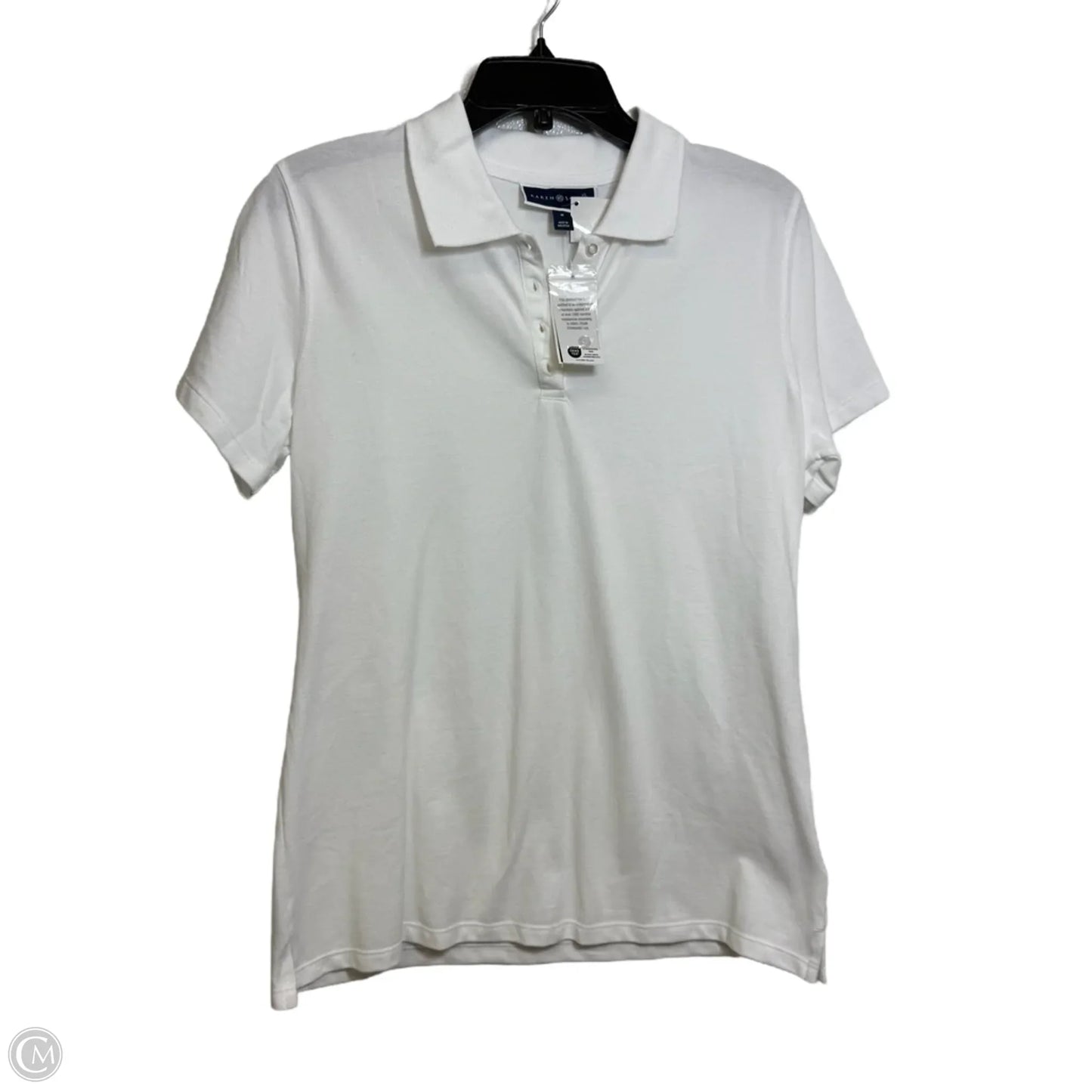 Top Short Sleeve By Karen Scott In White, Size: M