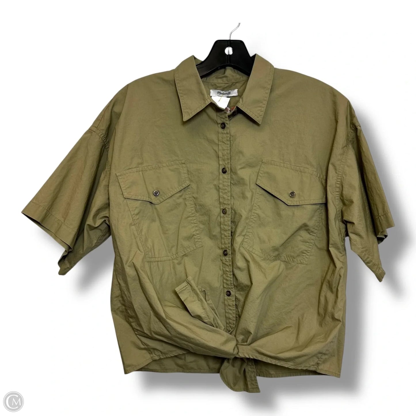 Top Short Sleeve By Madewell In Tan, Size: L