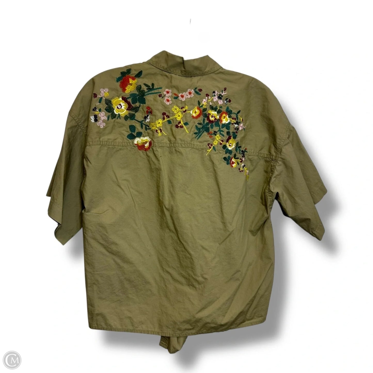 Top Short Sleeve By Madewell In Tan, Size: L