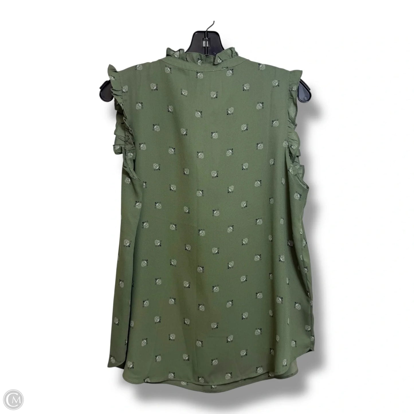 Top Sleeveless By Loft In Green, Size: M