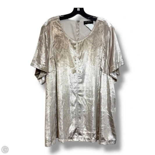 Top Short Sleeve By Lane Bryant In Cream, Size: Xl