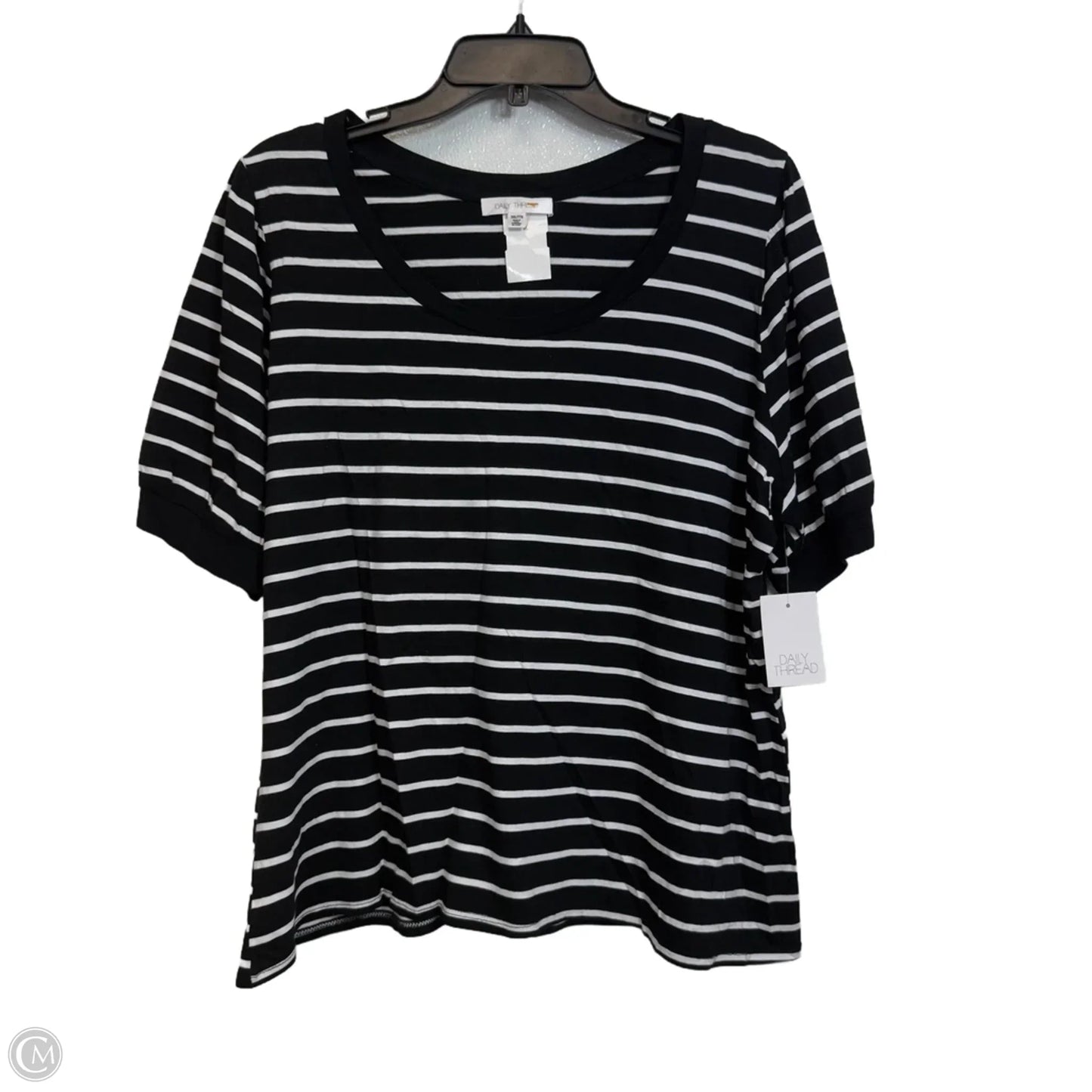 Top Short Sleeve By Cmf In Striped Pattern, Size: Xxl