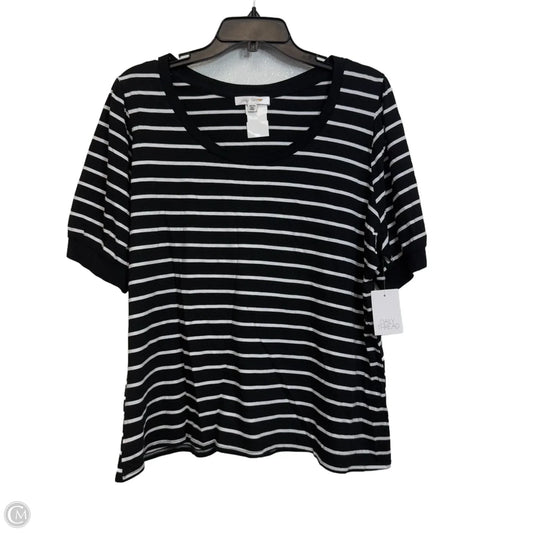 Top Short Sleeve By Cmf In Striped Pattern, Size: Xxl