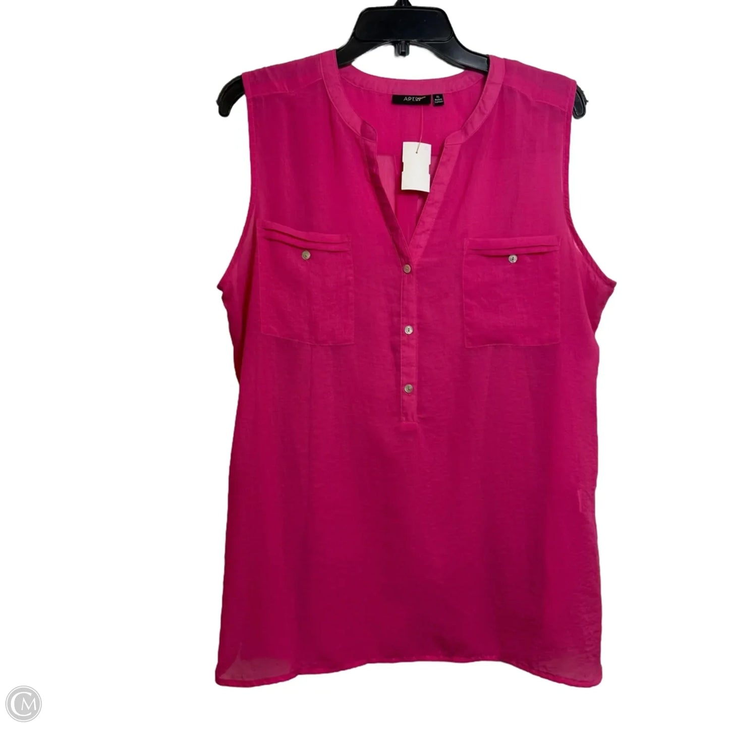 Top Sleeveless By Apt 9 In Pink, Size: Xl