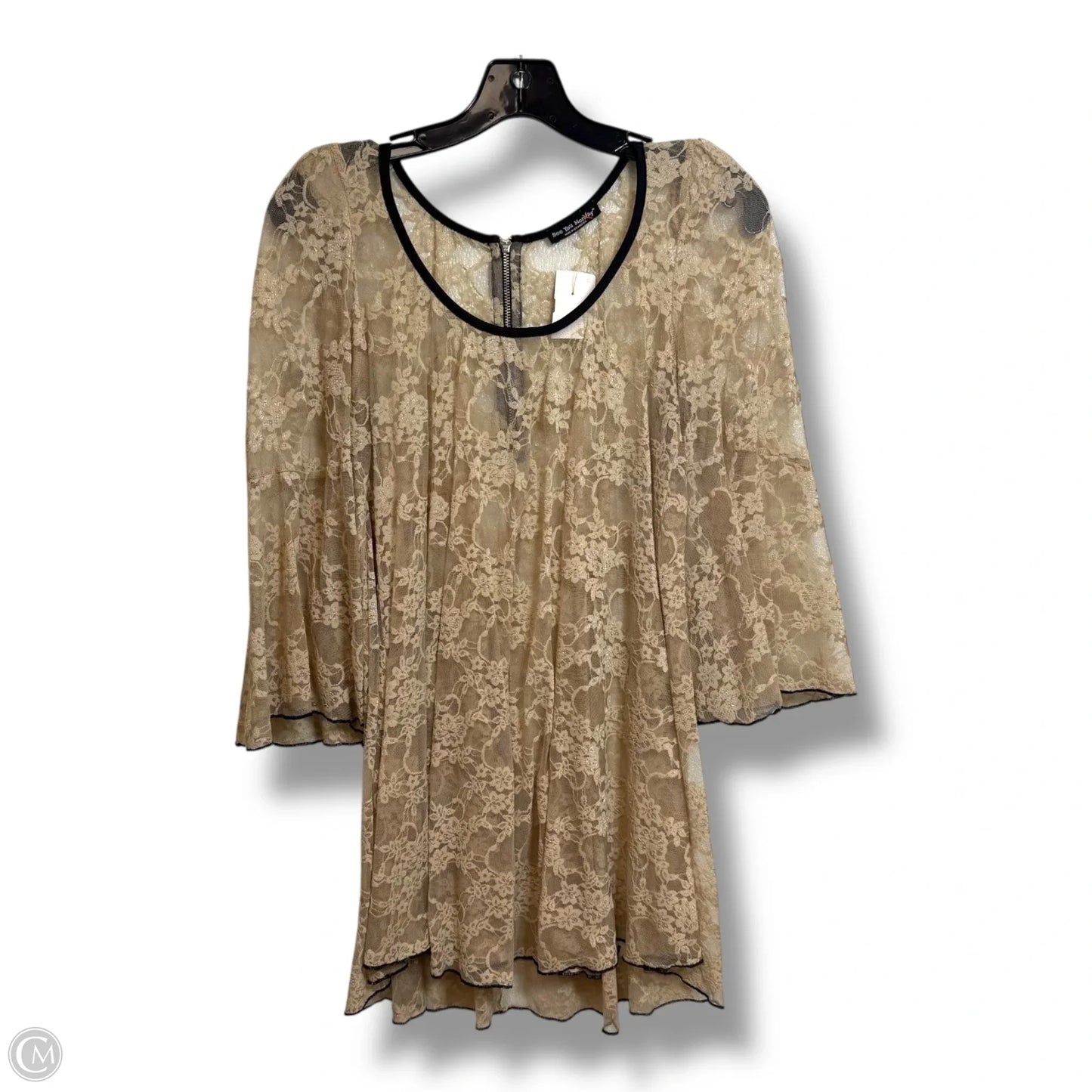 Top Short Sleeve By See You Monday In Tan, Size: M