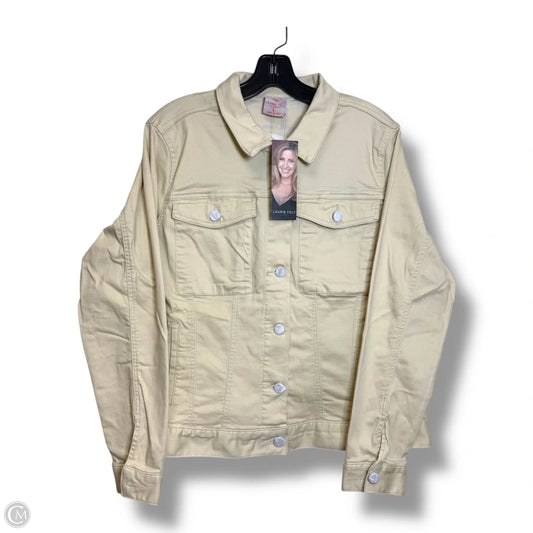 Jacket Denim By Laurie Felt In Ivory, Size: L