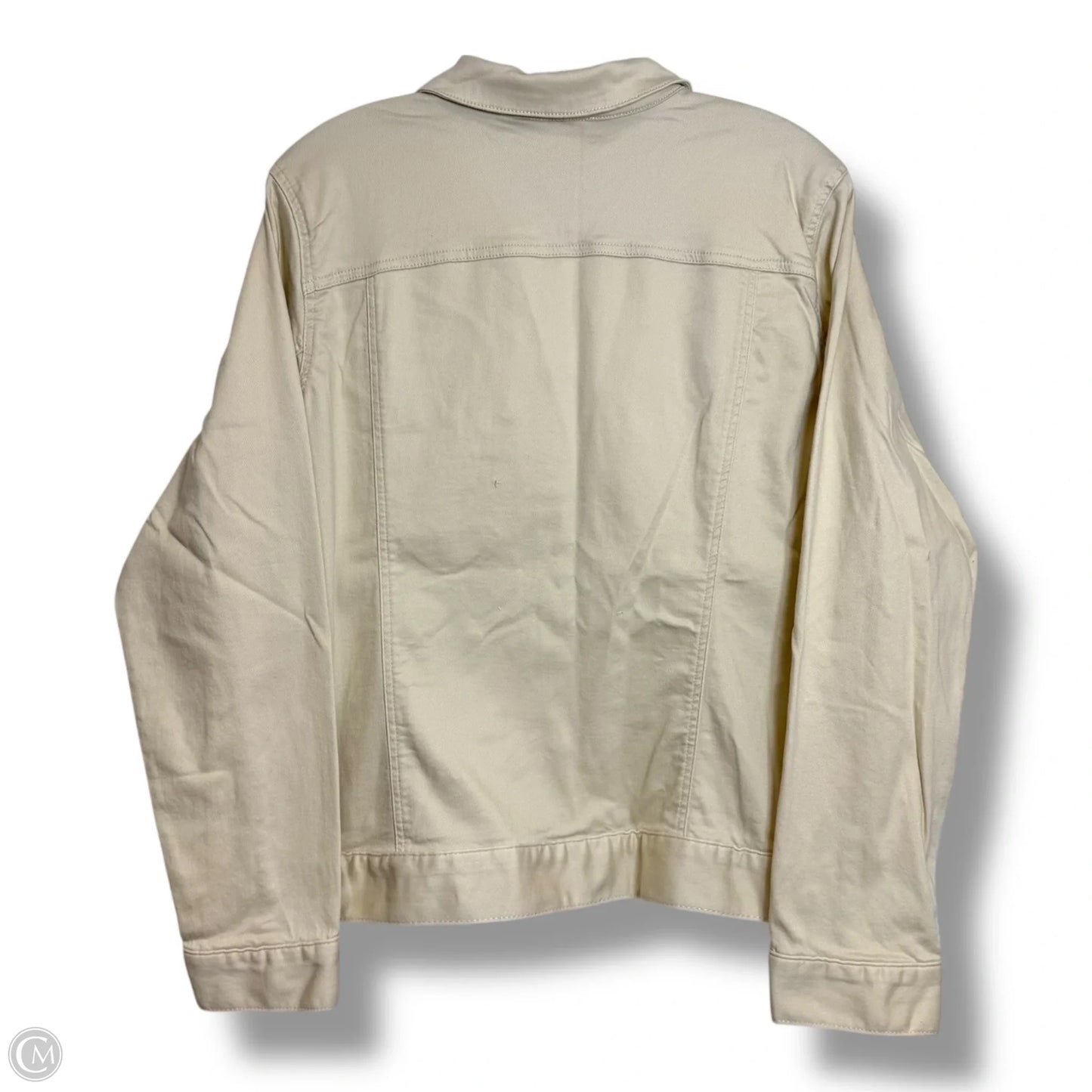 Jacket Denim By Laurie Felt In Ivory, Size: L