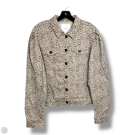 Jacket Denim By Clothes Mentor In Animal Print, Size: L