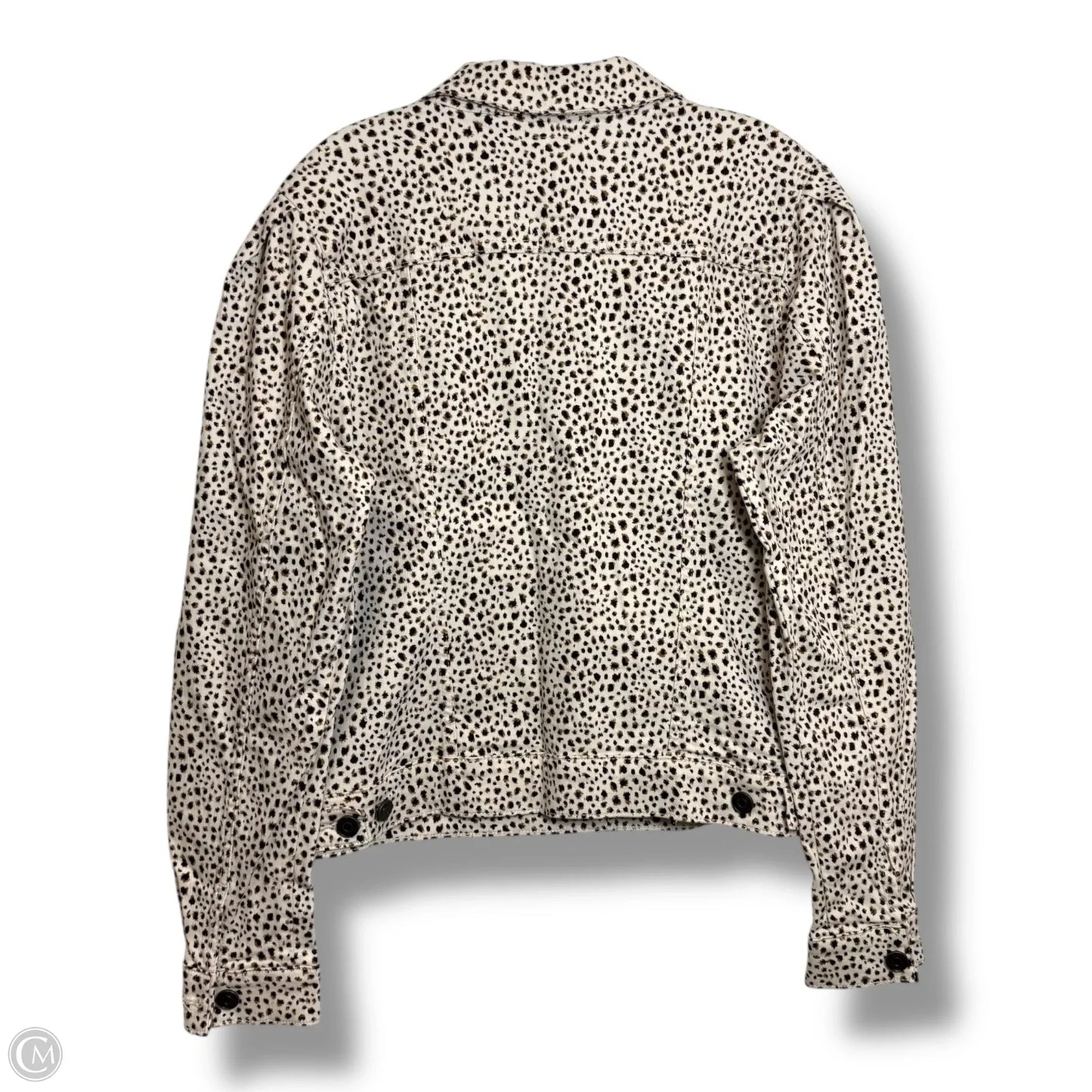 Jacket Denim By Clothes Mentor In Animal Print, Size: L