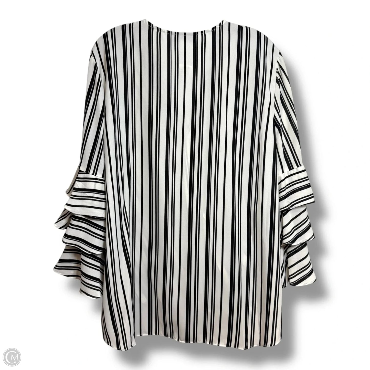 Top 3/4 Sleeve By Alfani In Striped Pattern, Size: Xl