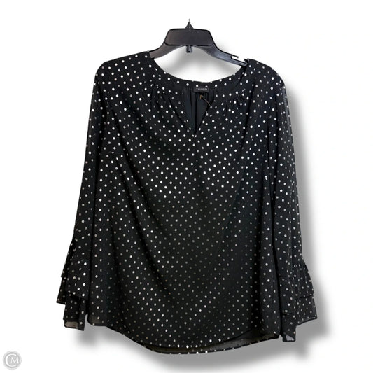 Top Long Sleeve By Talbots In Polkadot Pattern, Size: Xl