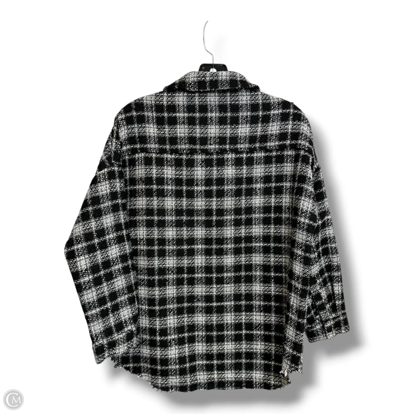 Jacket Shirt By Black Tape In Black & White, Size: M