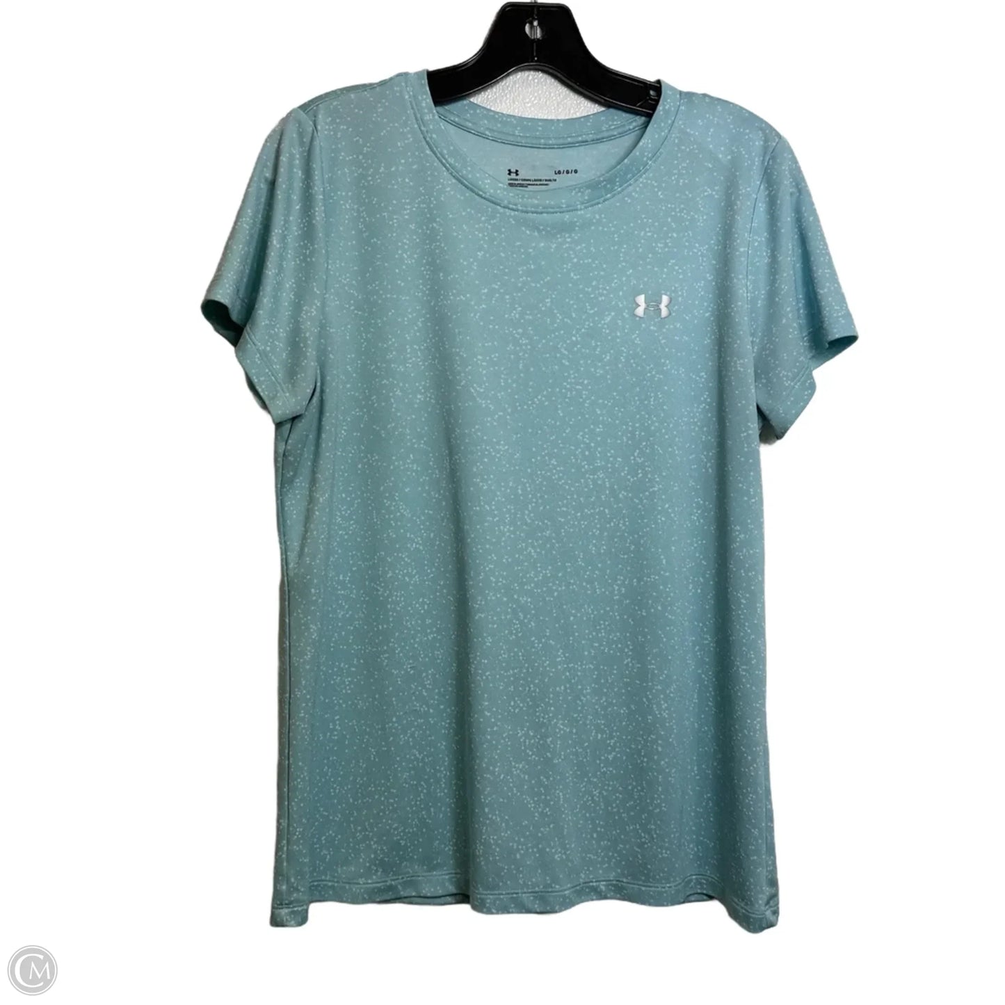 Athletic Top Short Sleeve By Under Armour In Blue, Size: L