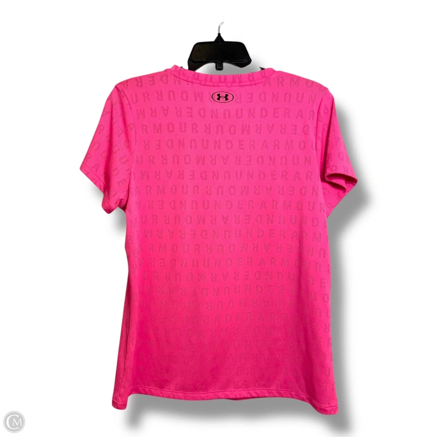 Athletic Top Short Sleeve By Under Armour In Pink, Size: L