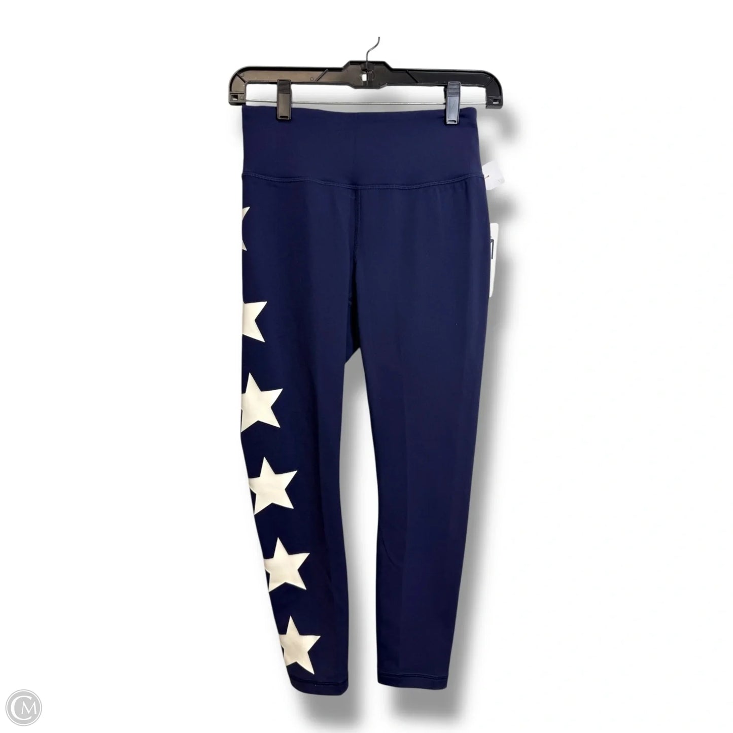 Athletic Leggings By New Balance In Blue & White, Size: S