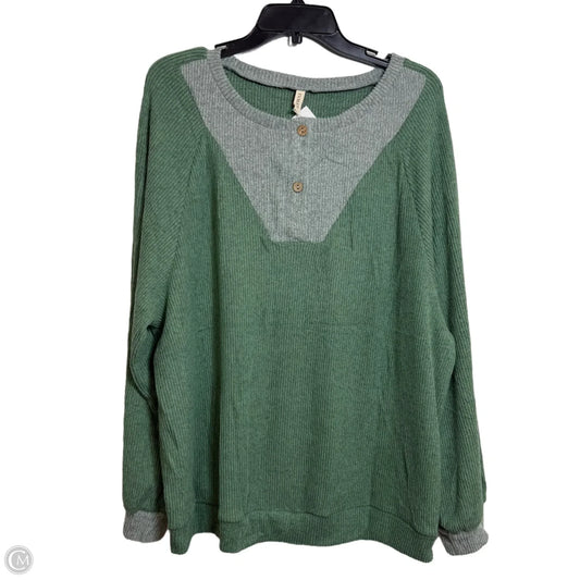 Top Long Sleeve By Clothes Mentor In Green, Size: 2x